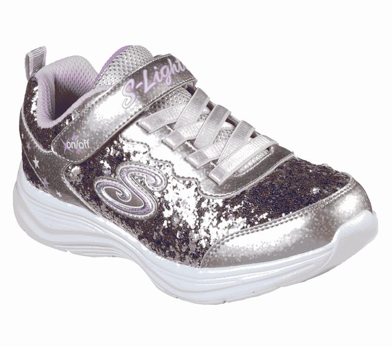 Skechers Lights: Glimmer Kicks - Glitter N' Glow - Girls Sneakers Gold/Pink [AU-DM2343]